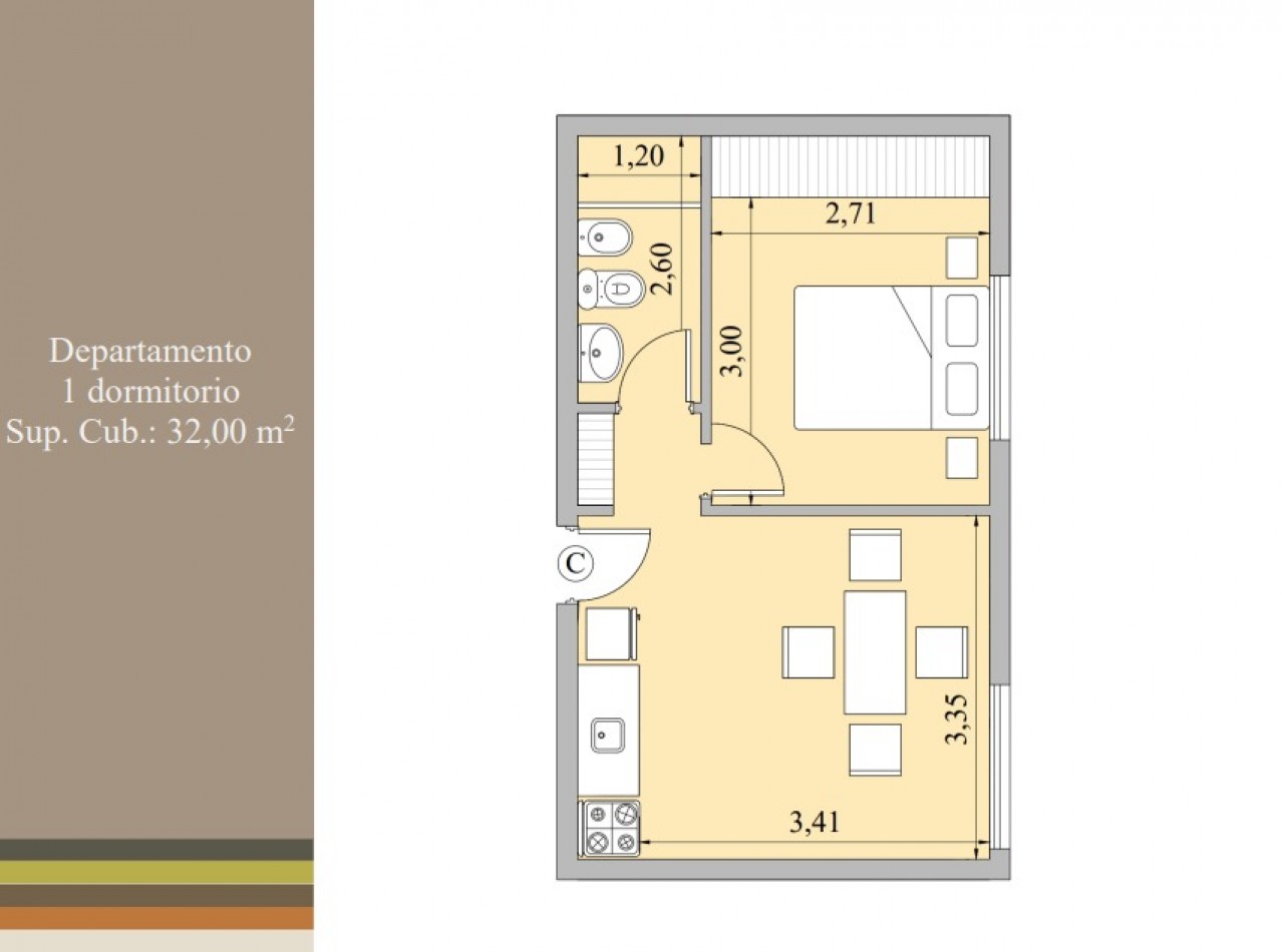 Departamento en venta Laprida 161